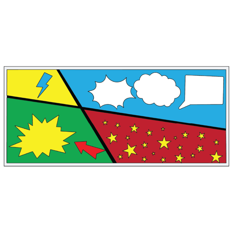 Comic Builder Slimline 2 Piece Stencil scrappyboystamps