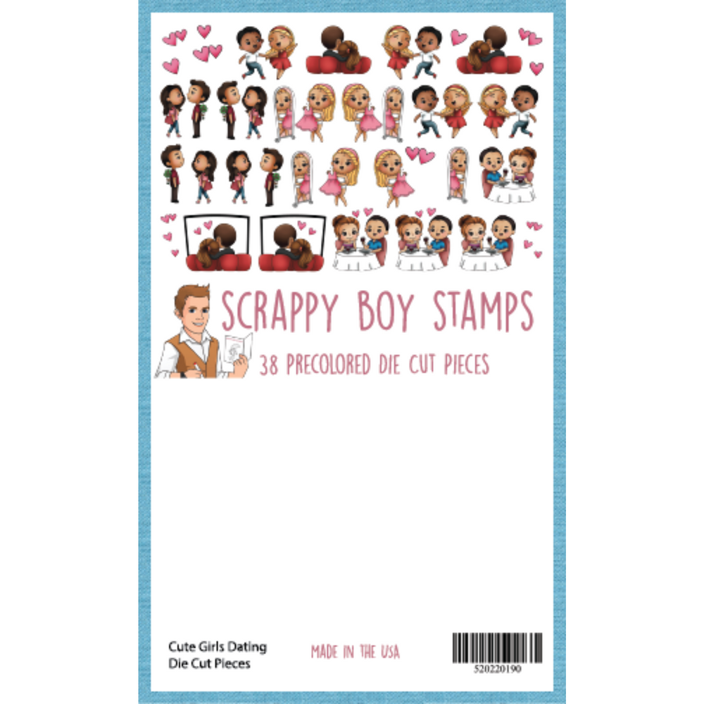 
                  
                    Cute Girls Dating - Colored Die Cut Pieces Scrappy Boy Stamps
                  
                