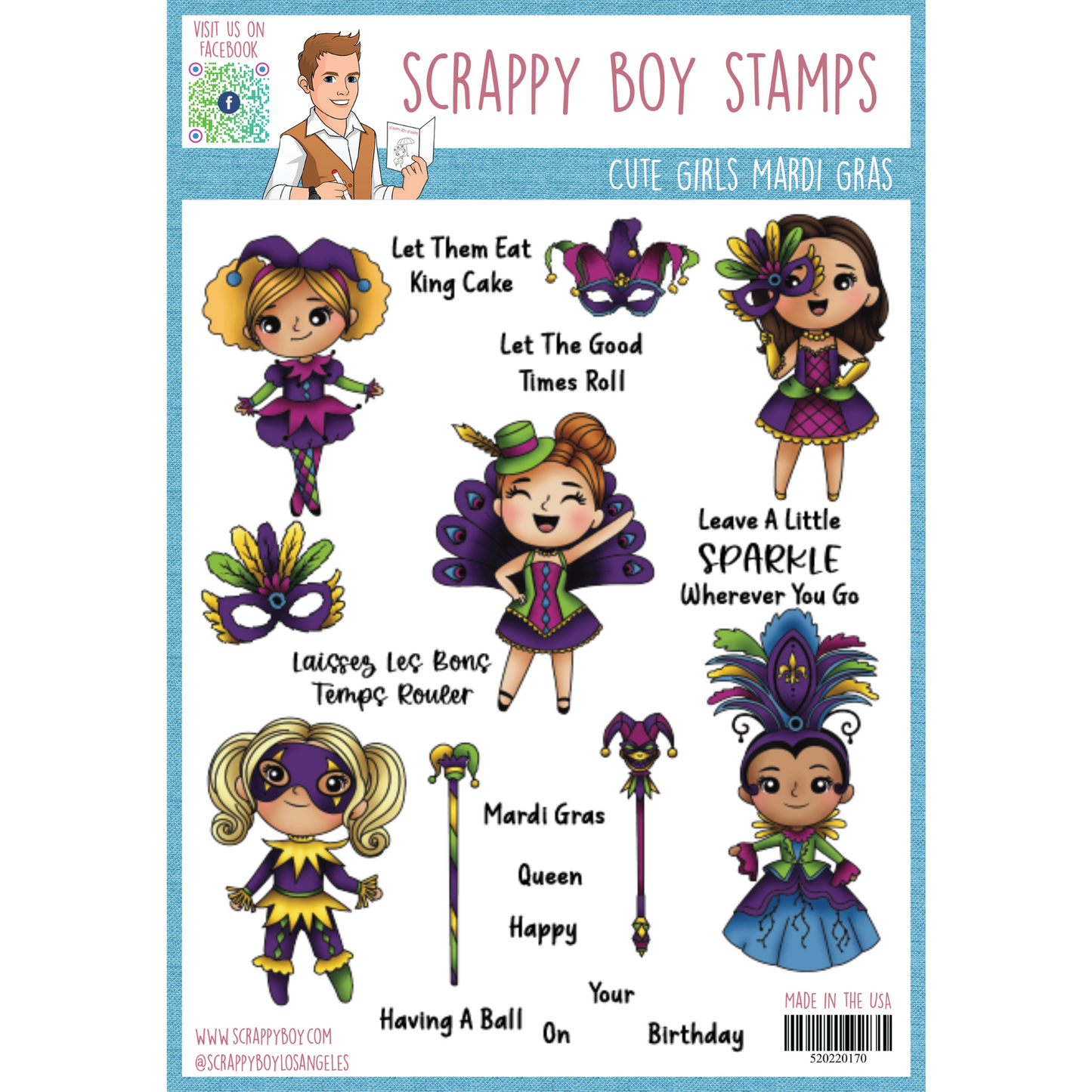 
                  
                    Bundle - Cute Girls Mardi Gras Stamp & Outline Dies scrappyboystamps
                  
                