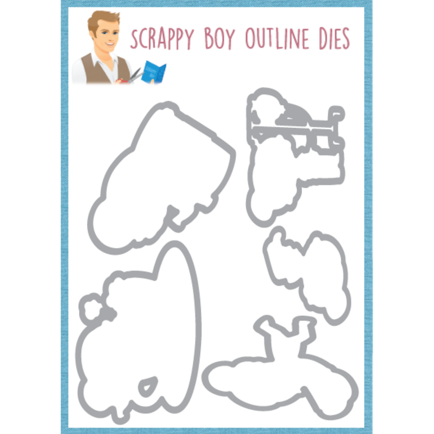Outline Dies - Cute Girls Coffee scrappyboystamps