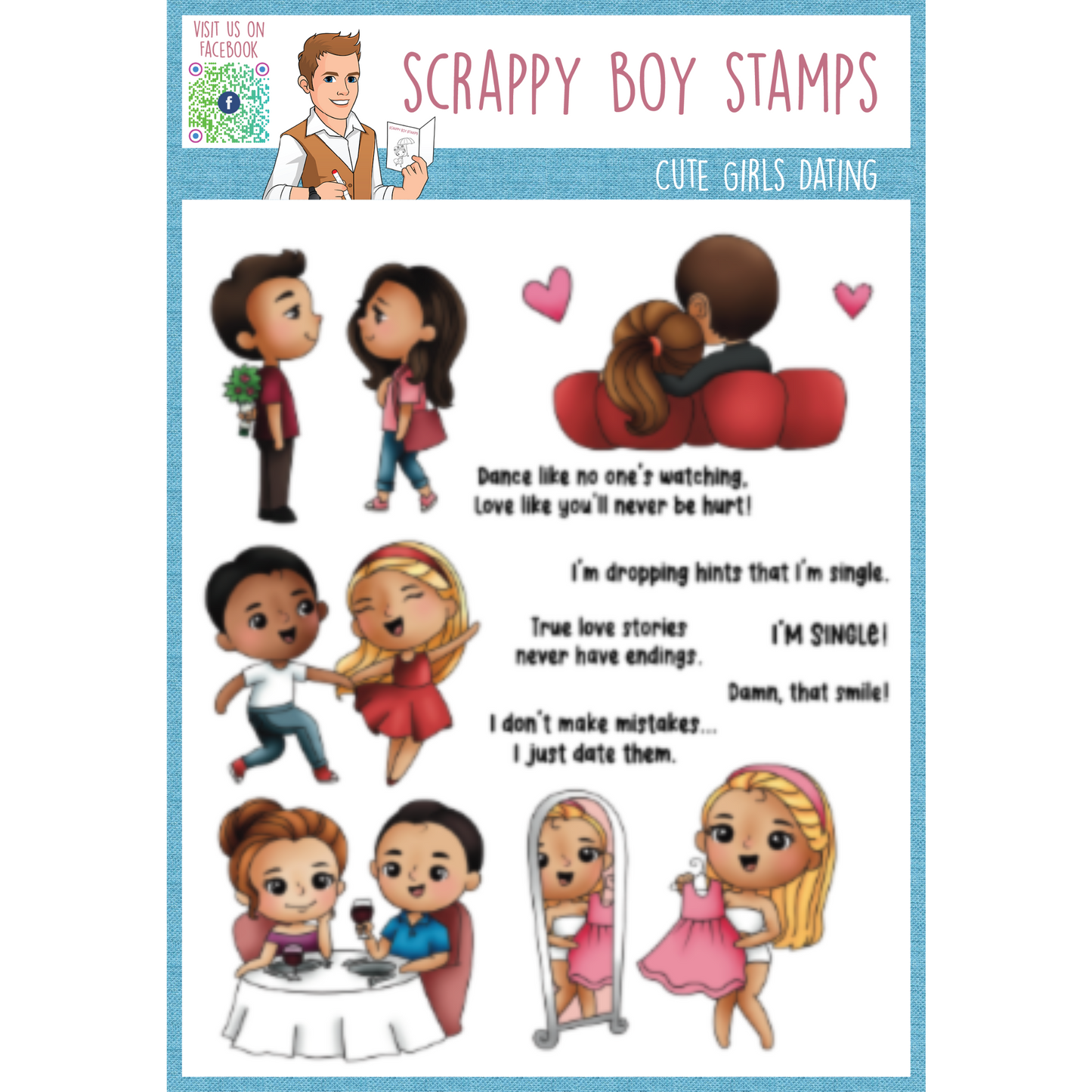 
                  
                    Bundle - Cute Girls Dating Stamp & Outline Dies scrappyboystamps
                  
                