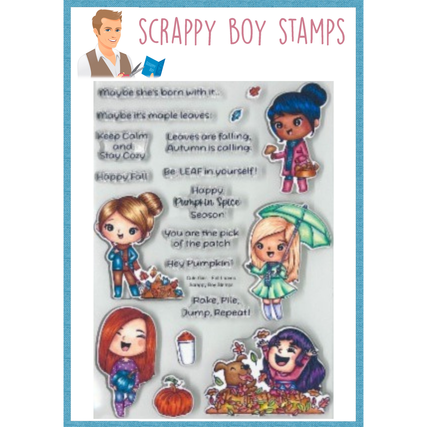 
                  
                    Bundle - Cute Girls Fall Leaves Stamp & Outline Dies scrappyboystamps
                  
                