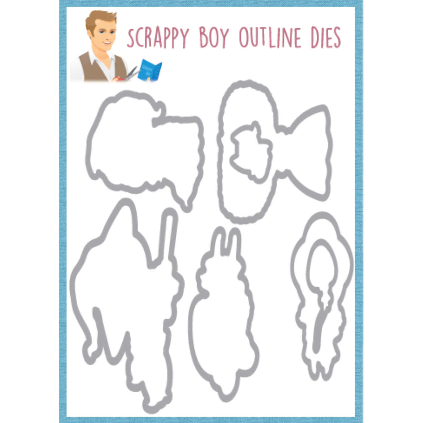 Outline Dies - Cute Girls Day of the Dead scrappyboystamps