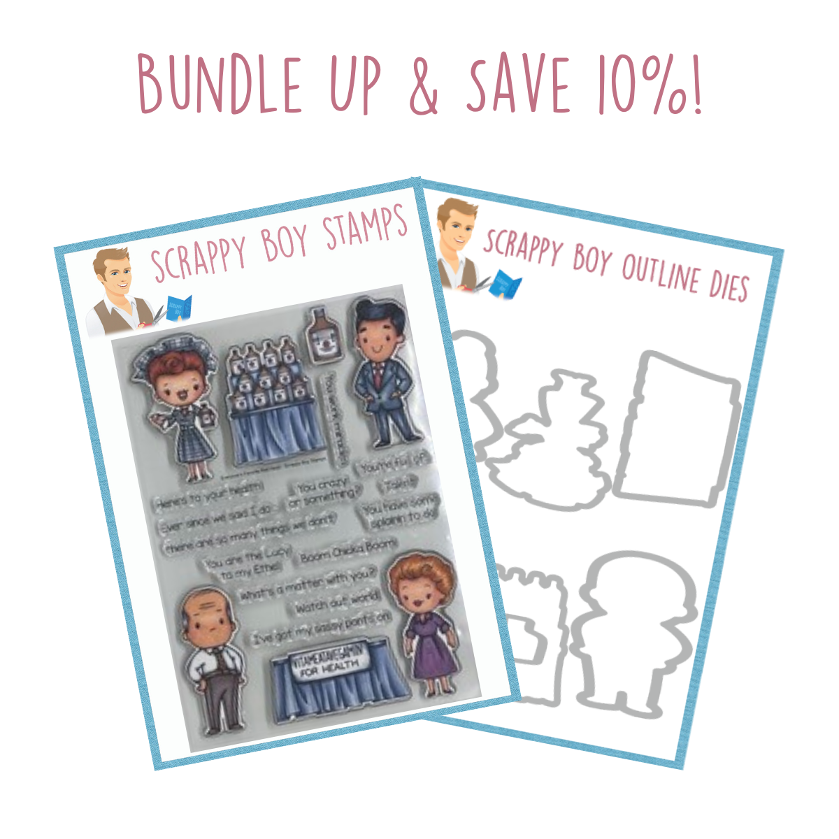 Bundle - Everyone's Favorite Red Head Stamp & Outline Dies scrappyboystamps