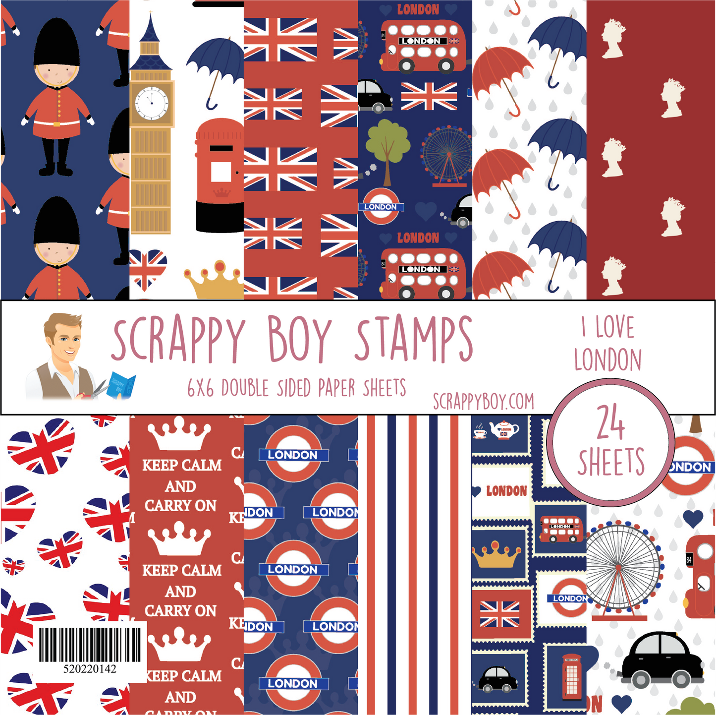I Love London 6x6 Paper Pack scrappyboystamps
