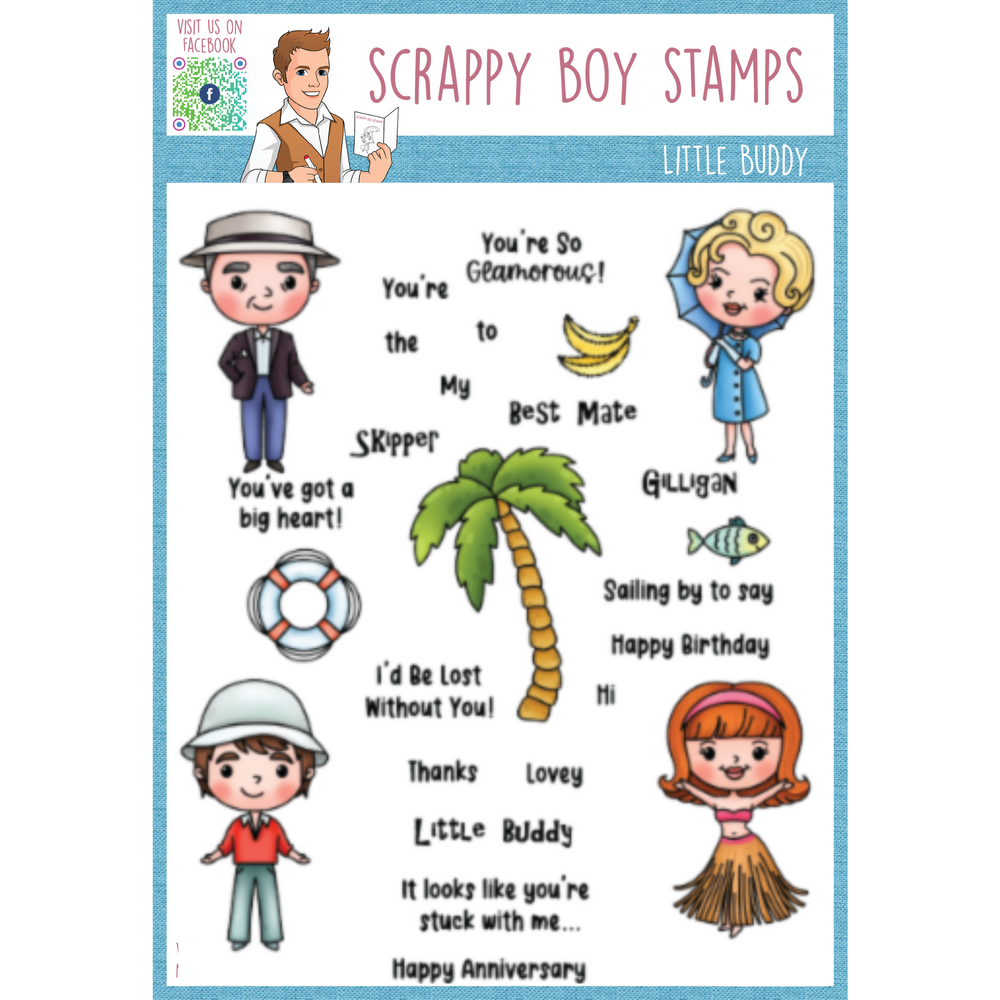 Little Buddy - 6x8 Stamp Set Scrappy Boy Stamps