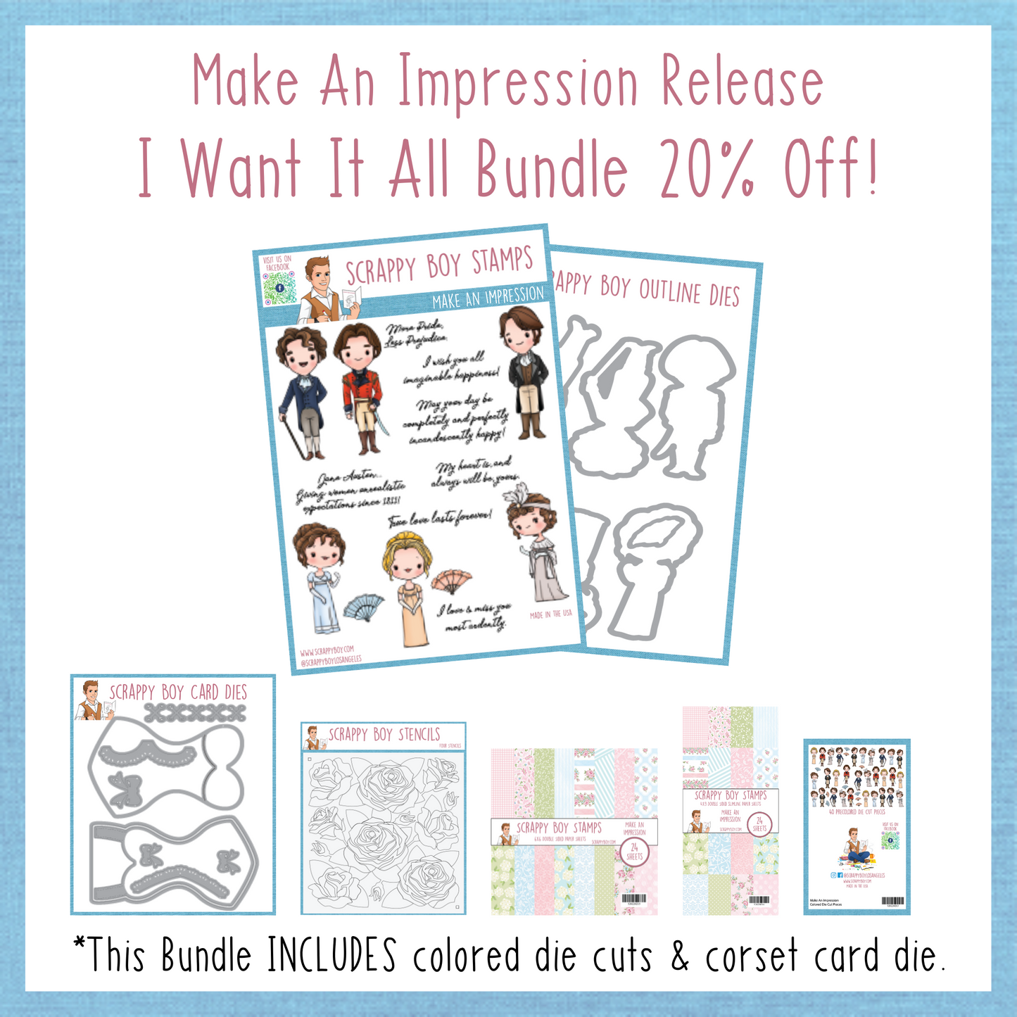 I Want It All Bundle - Make An Impression Release Scrappy Boy Stamps