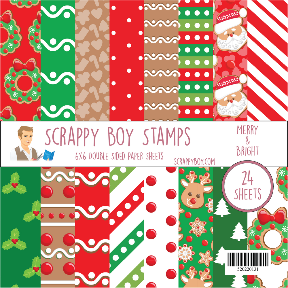 Merry & Bright 6x6 Paper Pack scrappyboystamps