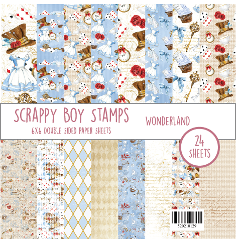 Wonderland 6x6 Paper Pack scrappyboystamps