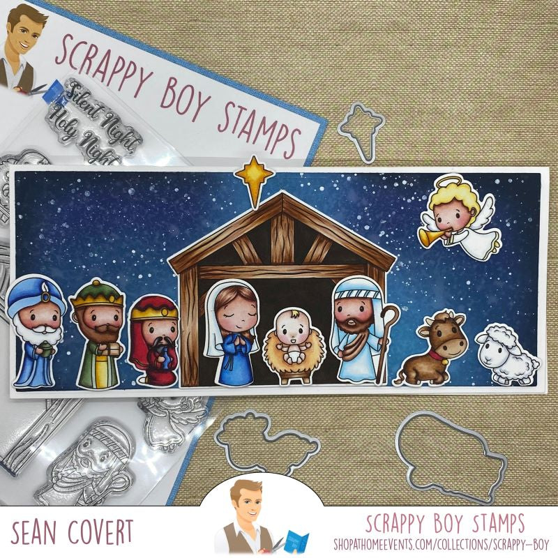 
                  
                    Away In A Manger - 6x8 Stamp scrappyboystamps
                  
                