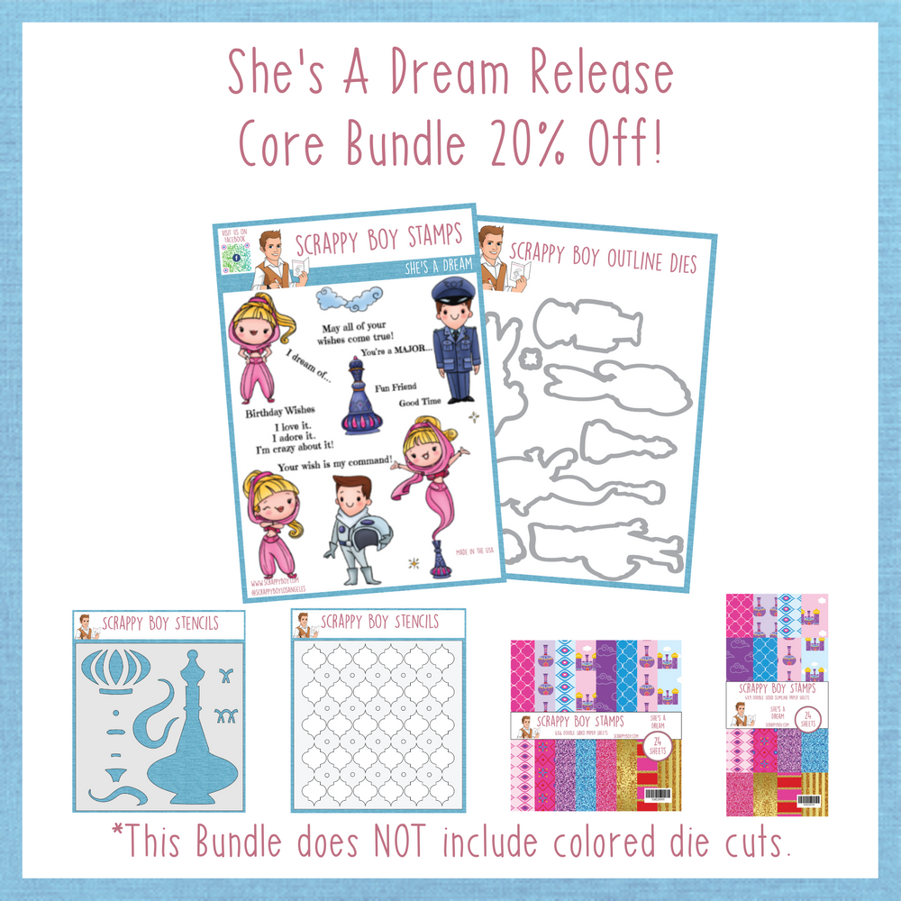 Core Bundle - She's A Dream Release Scrappy Boy Stamps