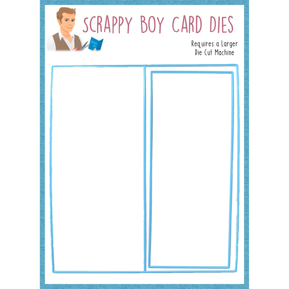 Slimline Card Base & Layer Die Set *Fits a Large Die Cut Machine Only scrappyboystamps