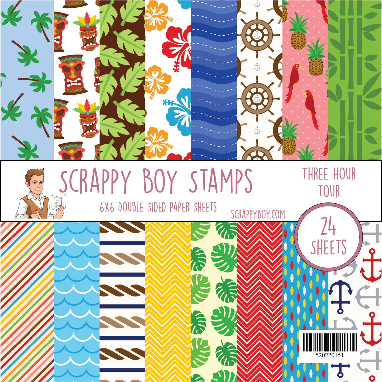 Three Hour Tour 6x6 Paper Pack scrappyboystamps