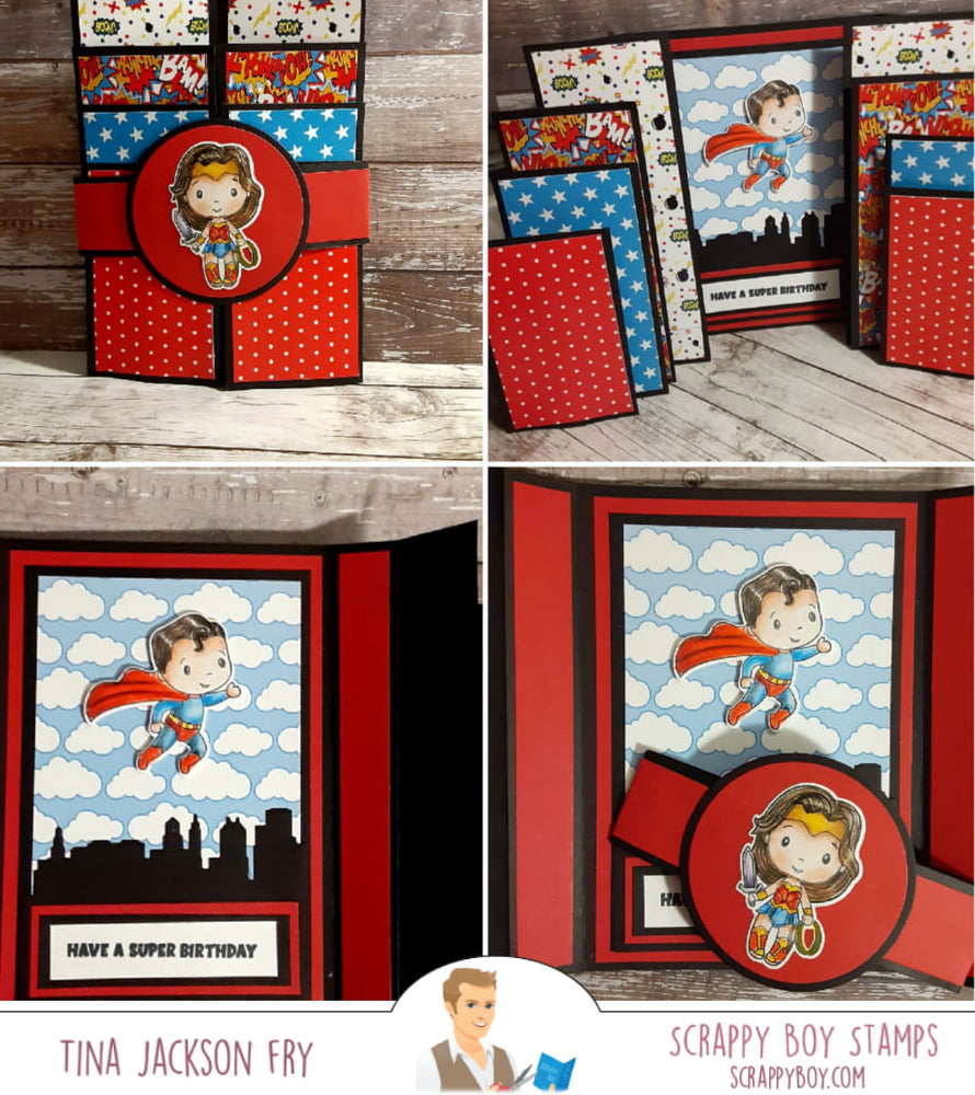 
                  
                    You're My Hero - 4x8 Stamp Set scrappyboystamps
                  
                