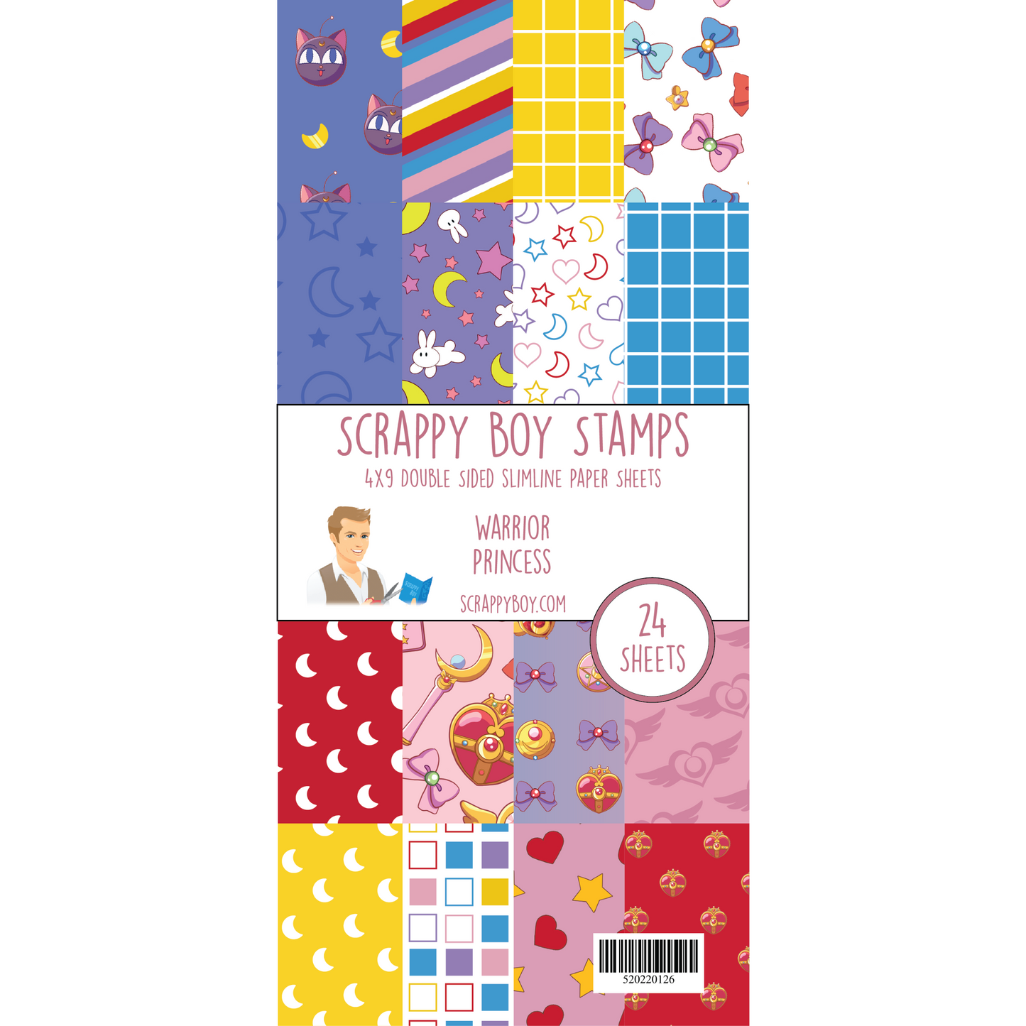 Warrior Princess 4x9 Slimline Paper Pack scrappyboystamps