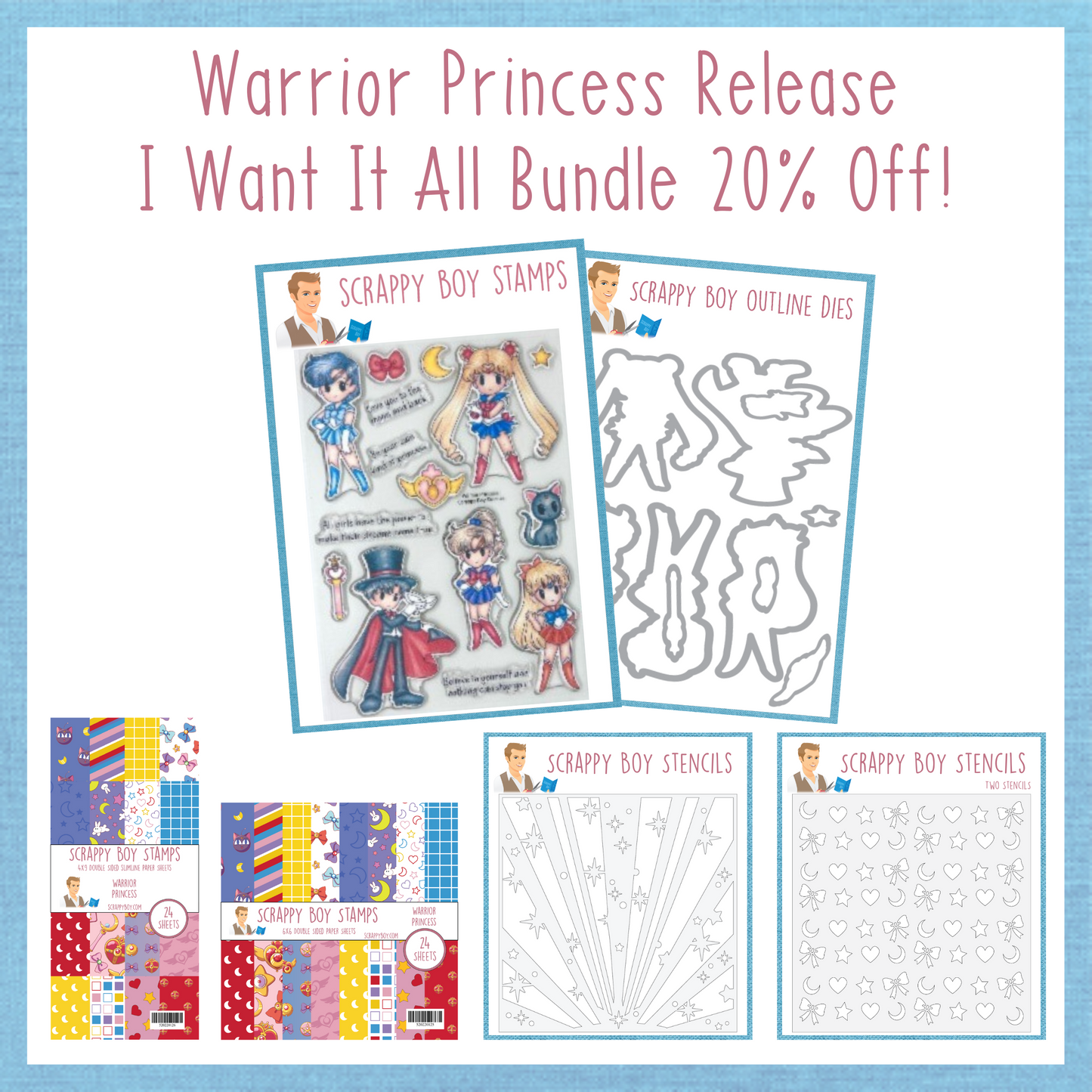 I Want It All Bundle - Warrior Princess scrappyboystamps