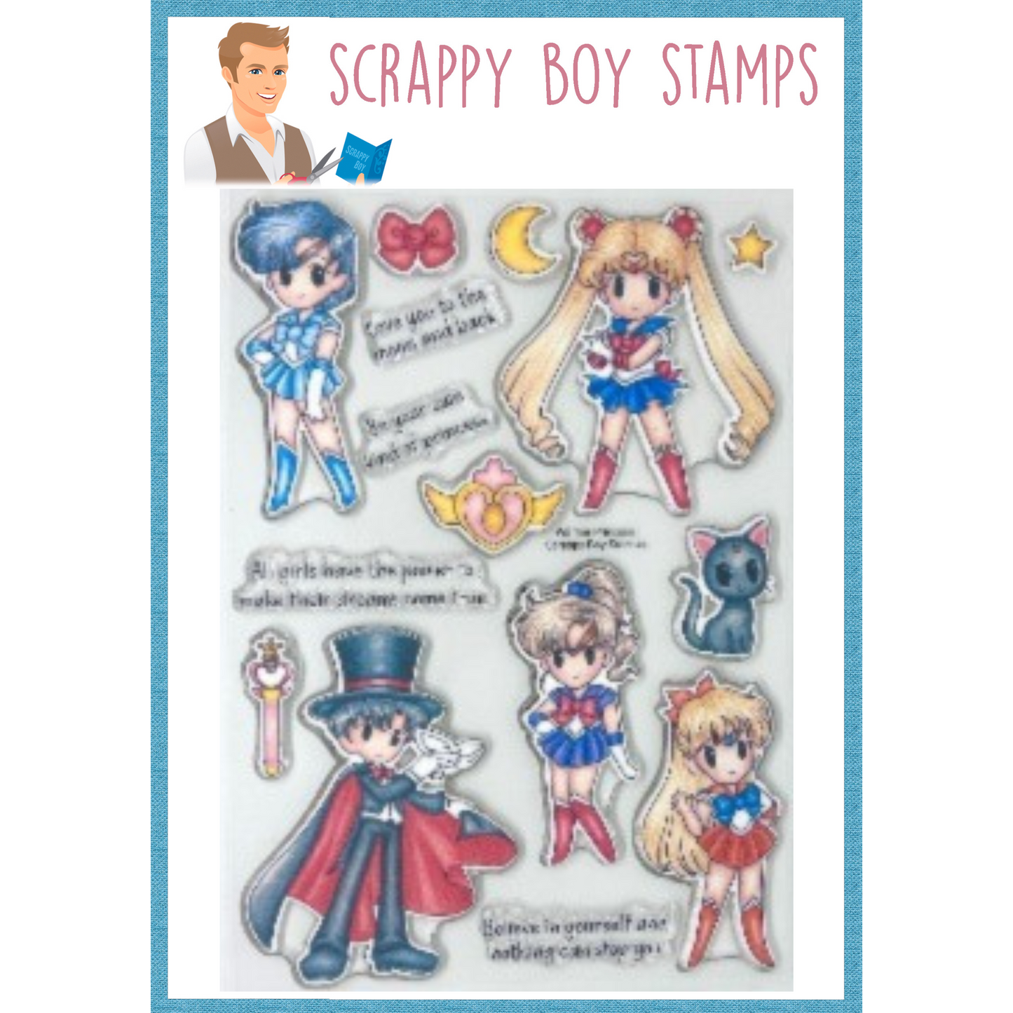 Warrior Princess - 6x8 Stamp Set Scrappy Boy Stamps