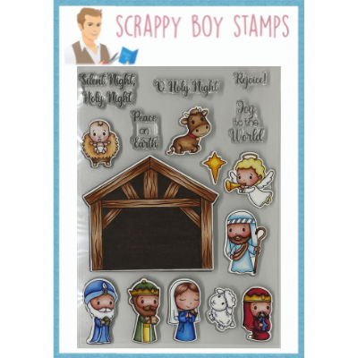 Away In A Manger - 6x8 Stamp scrappyboystamps