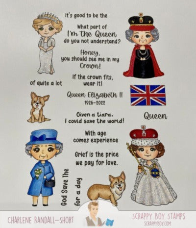 Her Royal Majesty 6x8 Stamp Set Scrappy Boy Stamps