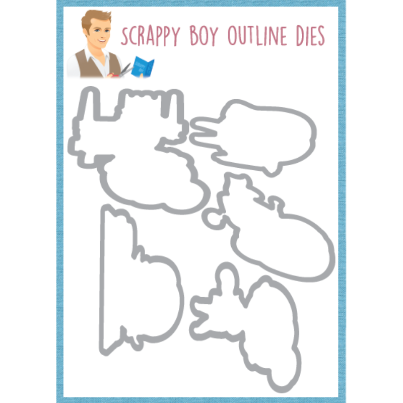 Outline Dies - Cute Girls Crafting scrappyboystamps