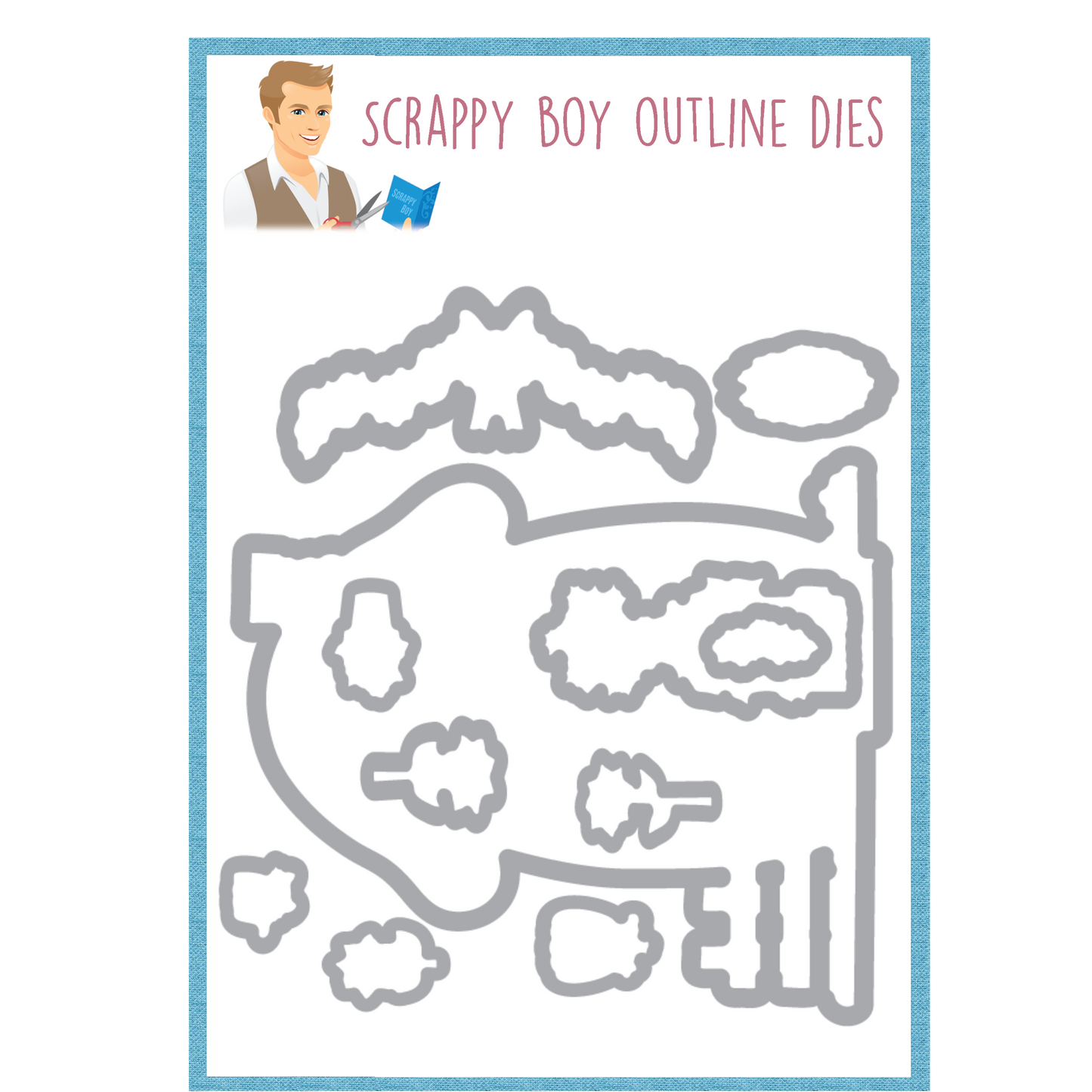 Outline Dies - Build A Gnome Home scrappyboystamps