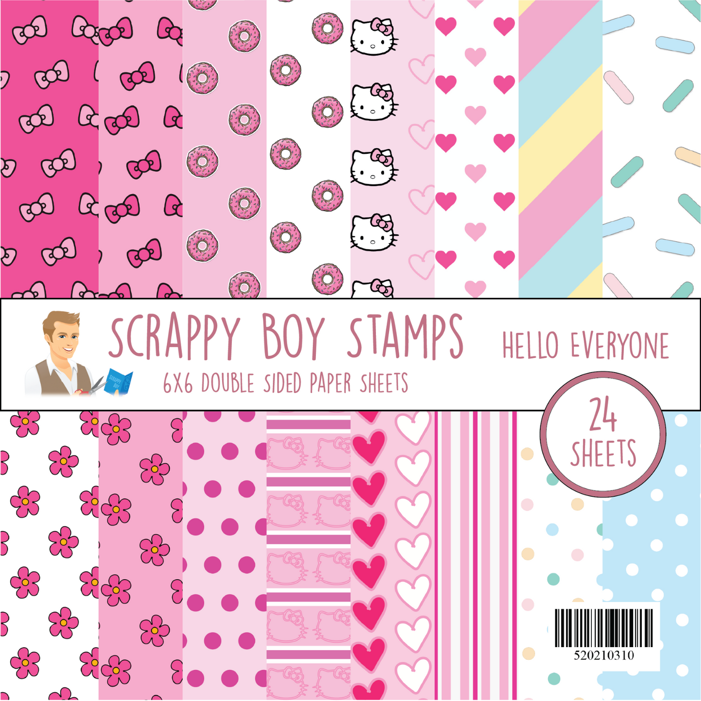 Hello Everyone 6x6 Paper Pack scrappyboystamps