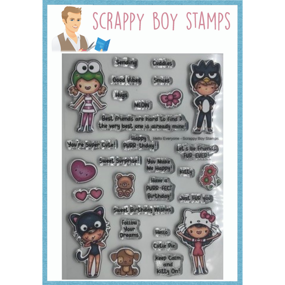 
                  
                    Bundle - Hello Everyone Stamp & Outline Dies scrappyboystamps
                  
                