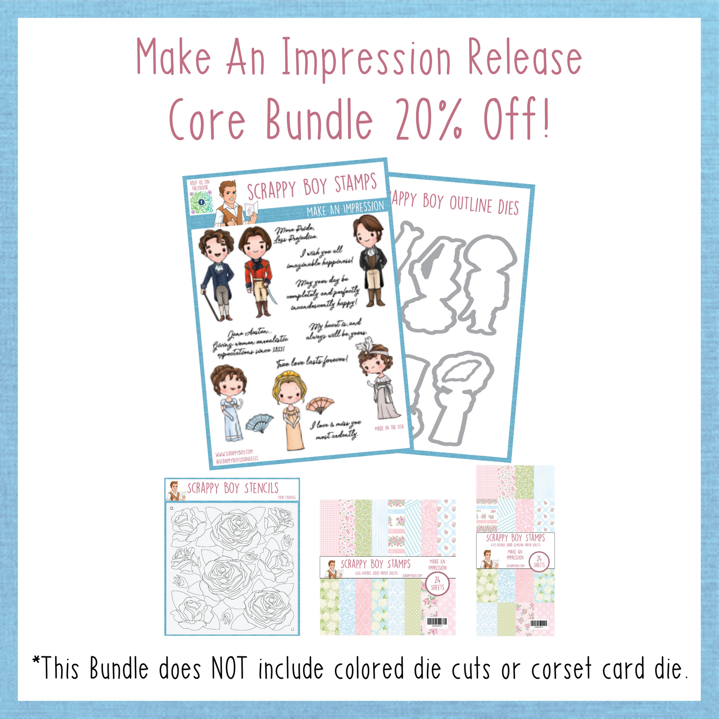 Core Bundle - Make An Impression Release Scrappy Boy Stamps
