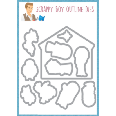 Outline Dies - Away in a Manger scrappyboystamps
