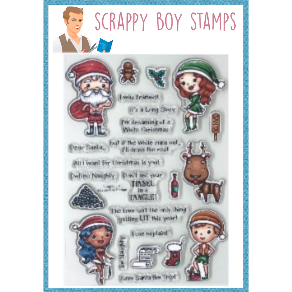 Naughty List - 6x8 Stamp Set Scrappy Boy Stamps