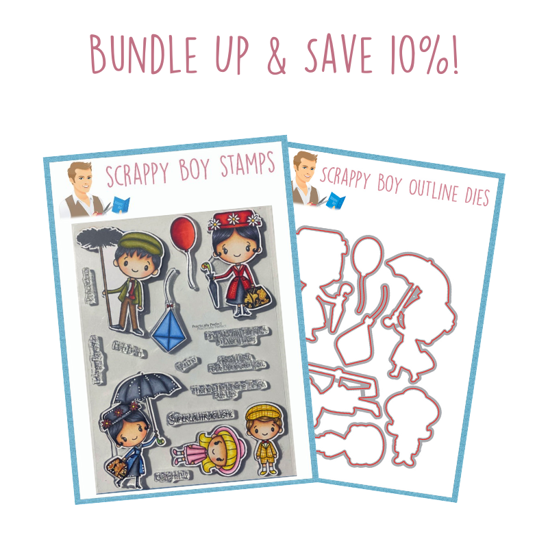 Bundle - Practically Perfect Stamp & Outline Dies scrappyboystamps