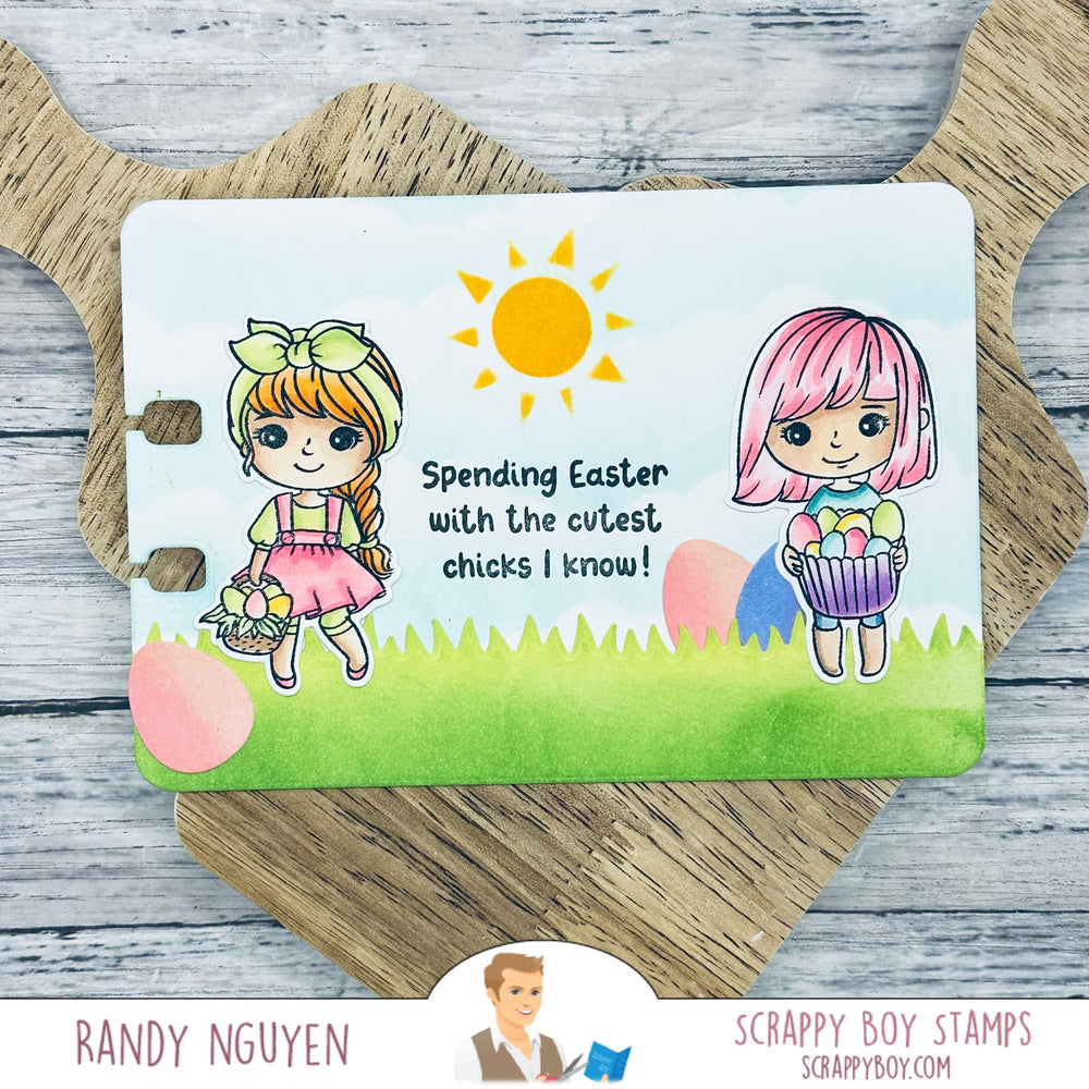 
                  
                    Cute Girls Easter - 6x8 Stamp Set Scrappy Boy Stamps
                  
                