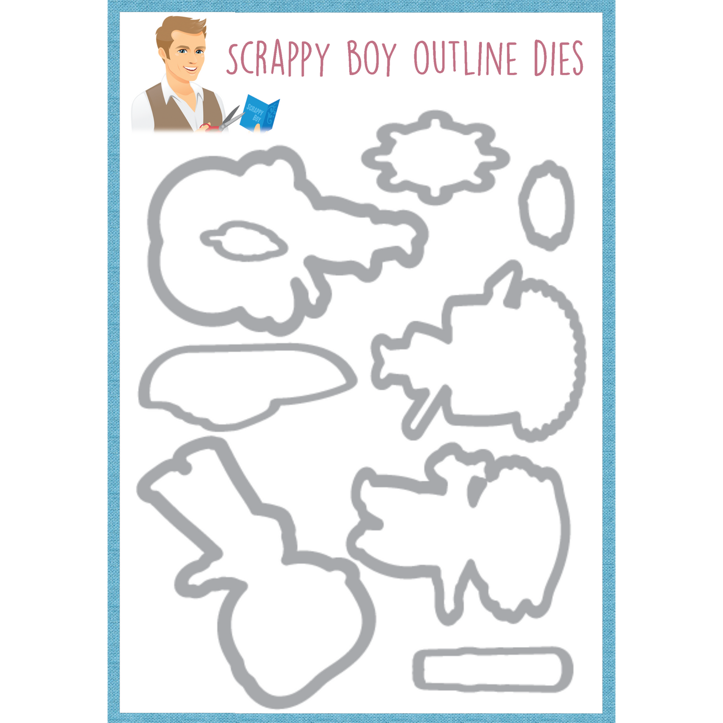 Outline Dies - Three Hour Tour scrappyboystamps