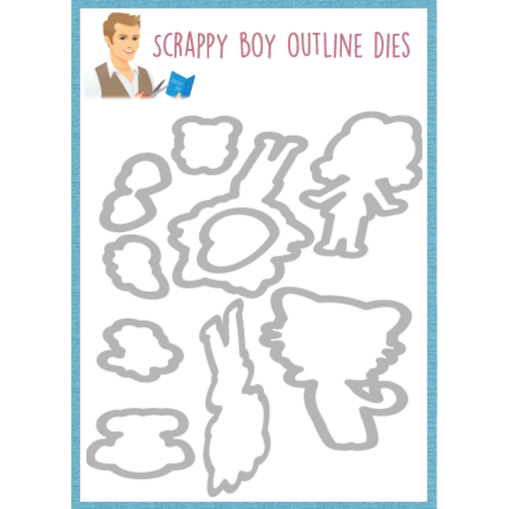 Outline Dies - Hello Everyone scrappyboystamps