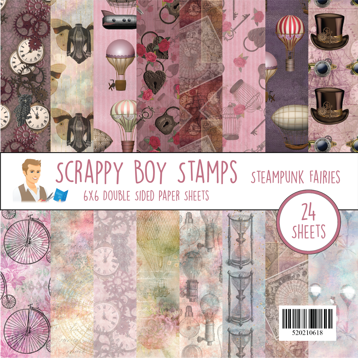 Steampunk Fairies 6x6 Paper Pack scrappyboystamps
